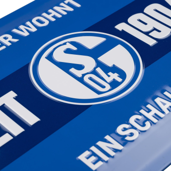 Preview: FC Schalke 04 - Blechschild Hier wohnt ein Schalker